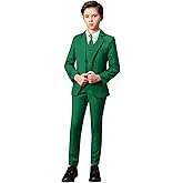 Yanlu Toddler Suit for Boys 5 Piece Slim Fit Tuxedo,Ring Bearer Outfit Kids Wedding Guest Dress Clothes
