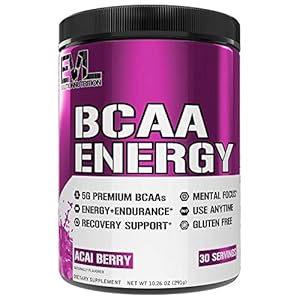 Evlution-Nutrition-BCAA-Energy-High-Performance-Amino-Acid-Supplement-for-Anytime-Energy-Muscle-Building-Recovery-and-Endurance-Pre-Workout-Post-Workout-30-Servings-Acai-Berry Evlution Nutrition BCAA Energy - High Performance Amino Acid Supplement for Anytime Energy, Muscle Building, Recovery and Endurance, Pre Workout, Post Workout (30 Servings, Acai Berry)