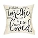 Fjfz Rustic and so Together They Built A Life They Loved Farmhouse Quote Wedding Sign Cotton Linen Home Decorative Throw Pillow Case Cushion Cover with Words for Sofa Couch, 18
