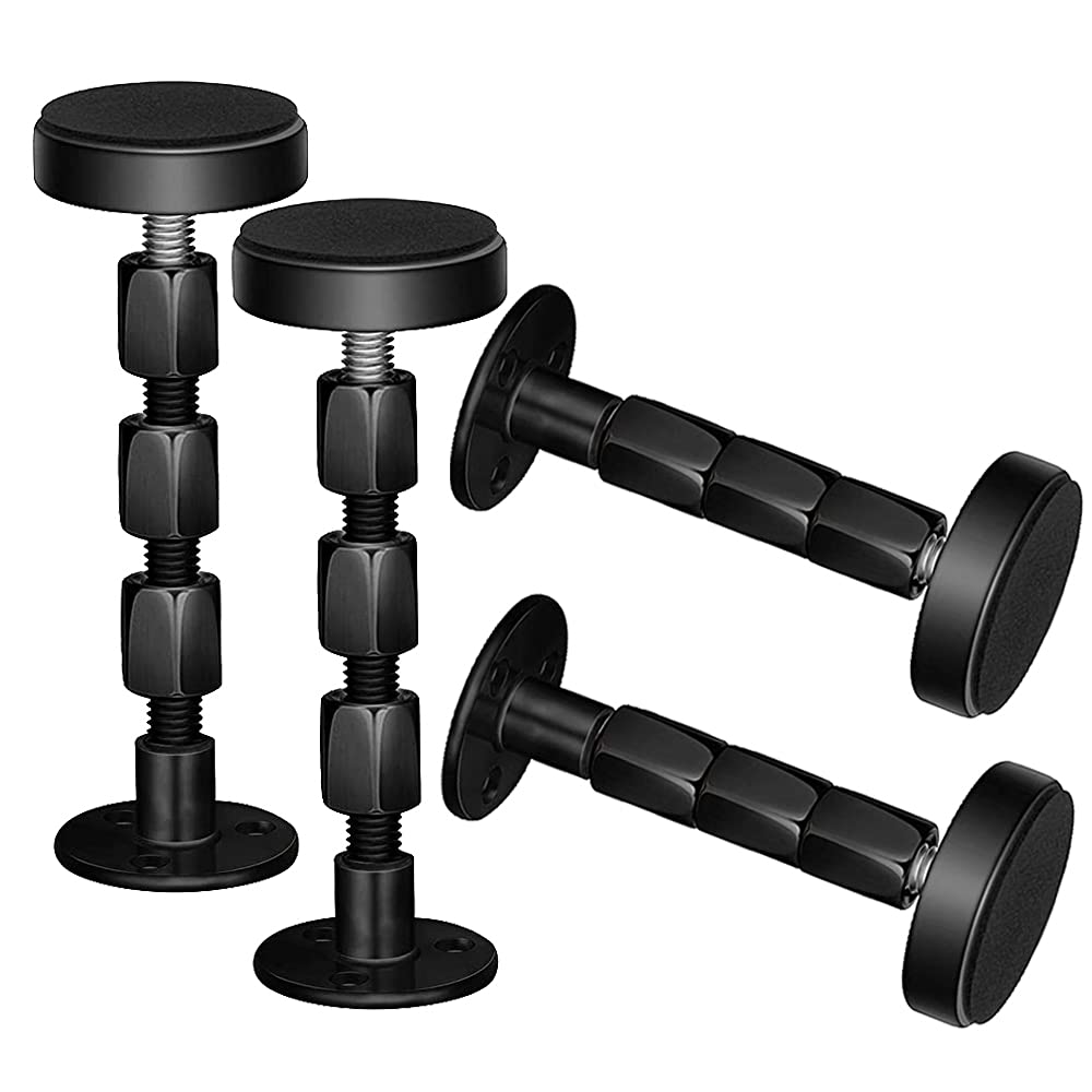 KAFENDA WANLIAN Black Headboard Stabilizers Headboard Stoppers Bed Frame Holder Adjustable Threaded Bed Frame Anti-Shake Tool DIY Combination Possible Adjustable from 1.5"-4.5" (Pack of 4)