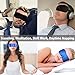 Sleep Mask Silk 3D Contoured Eye Masks for Sleeping Travel Nap Meditation Shift Work, Night Blindfold Eyeshade for Men Women Kids, Ear Plugs Included, Super Comfortable (2 Pack) (Black+Blue)