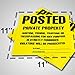 Heavy Duty Posted Signs - No Hunting or Trespassing (Yellow, 11