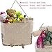 Alishare 4 Pockets Linen Cotton Fabric Pouch Wall Door Closet Hanging Storage Organizer Bag Multi-Functional Living Room Bedroom Bathroom Saver Bag