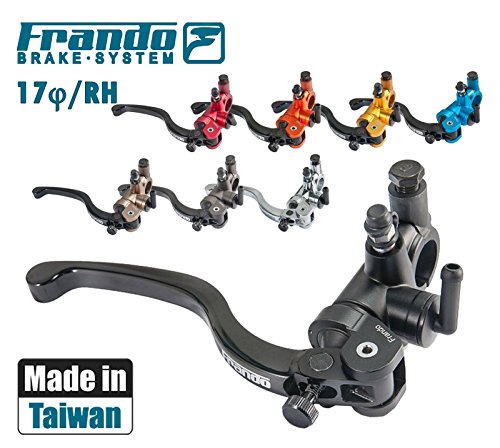Frando 7NB Motorcycle Hydraulic Clutch Master Cylinder (Red), Piston Dimension: 17mm, 30 Sections Adjustable CNC Lever, Fluid Reservoir Kit