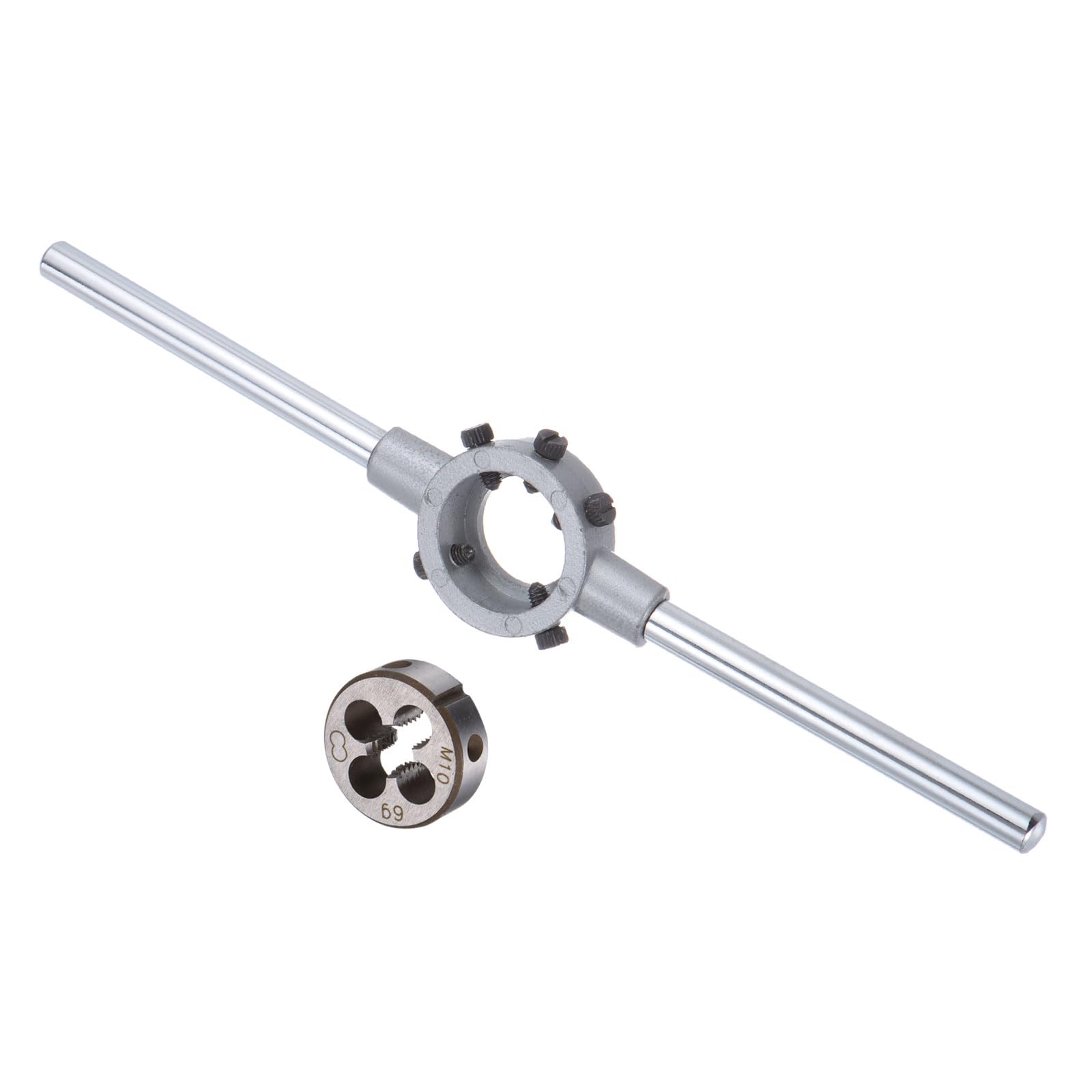 CoCud Die Stock Handle Set, M10x1.5 Thread Die & Fit 30mm OD / M10-M11 Die Wrench Tool Kit - (Applications: for Threading Repairing), 1-Set
