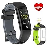 Bloranda Fitness Tracker Activity Tracker Watch Colorful UI Touch Screen with Heart Rate Monitor Sleep Monitor Calorie Counter Watch Pedometer IP67 Waterproof Bracelet Wristband for iOS/Android