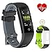 Bloranda Fitness Tracker Activity Tracker Watch Colorful UI Touch Screen with Heart Rate Monitor Sleep Monitor Calorie Counter Watch Pedometer IP67 Waterproof Bracelet Wristband for iOS/Android