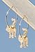 The Paragon Cat Hoop Earrings - Swinging and Dangling 3D Ear Jewelry