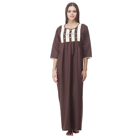 Special Breast Feeding Nursing Gown Brown