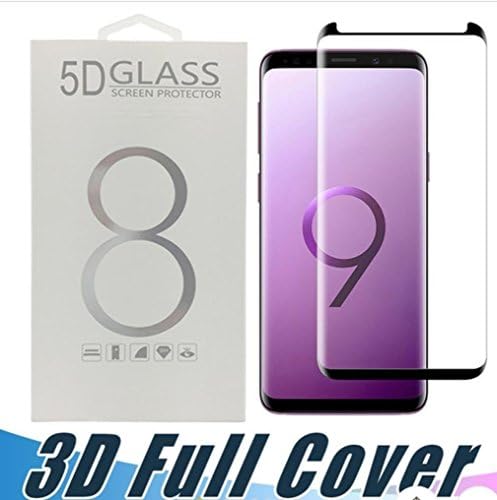 Galaxy S9 5D Tempered Glass Screen Protector, Edge to Edge Full Coverage Super strong 9Hx2 (Transparent)