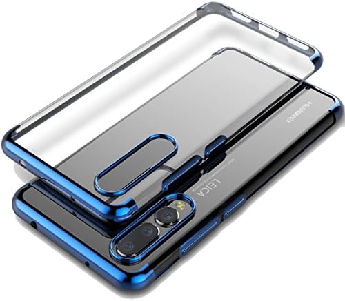 SORUIFUN for Phone Case for HUAWEI P20 Pro, TPU Ultra Thin Lightweight Flexible Cover Premium Soft Silicone Dustproof Cover Shockproof Full Protective Slim Fit Shell Soft Case for HUAWEI P20 Pro-Blue