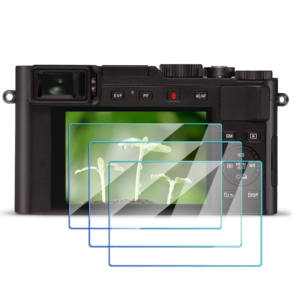 ADQQUI Screen Protector Compatible for Leica D-Lux 7 Compact Camera, FANZR 0.3mm 9H Hardness Anti-Scratch Tempered Glass (3 Pack)