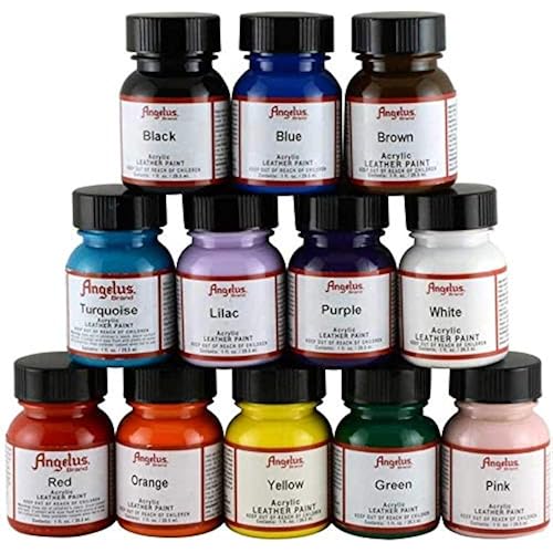 Angelus Leather Paint Set of 12 1 oz (Limited Edition)