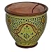Flower Pot Moroccan Spanish Garden Drain Hole Ceramic Planter Handmade Multicolored