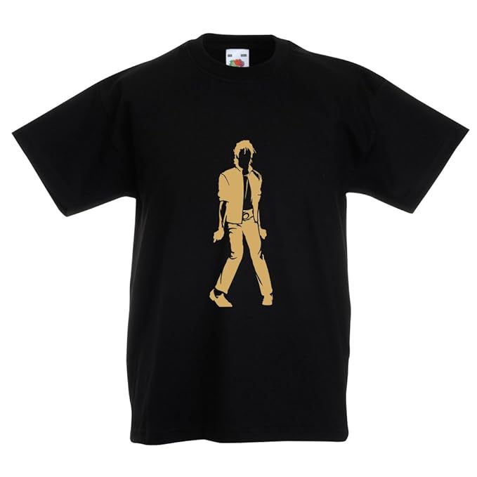 lepni.me Kinder Jungen/Mädchen T-Shirt Ich Liebe M J - King of Pop, 80er