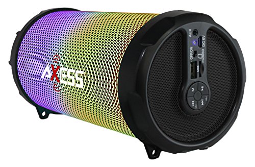 AXESS SPBL1044 Vibrant Plus Black HIFI Bluetooth Speaker with Disco LED Lights In Black - Thumbnail 5
