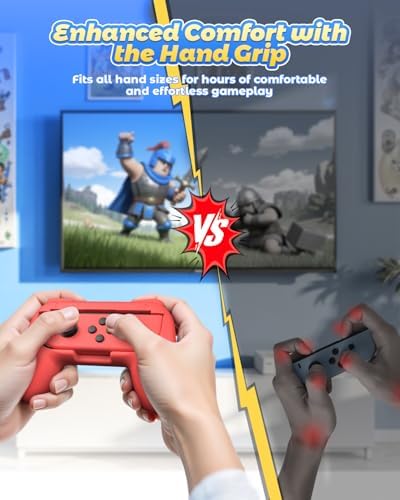 Controladores para Nintendo Switch Joy Con, suave al tacto, antideslizante y antiarañazos Azul Y Rojo