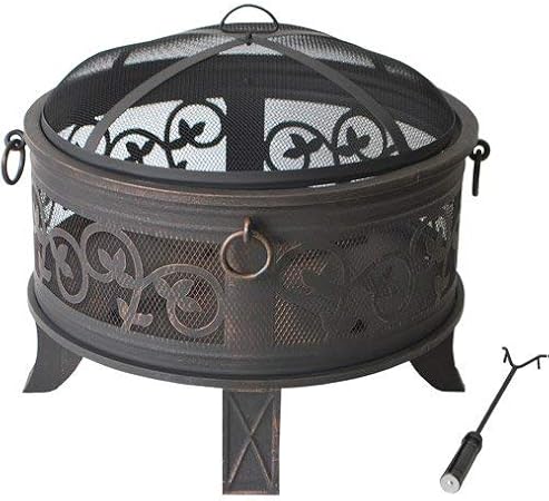 Amazon Com Granada 26 Steel Fire Pit Antique Bronze Ft 51124 Garden Outdoor