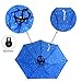 Hand Free Umbrella Hat Waterproof Elastic for Fishing Gardening 36”Diameter Folding Headwear (Silver)