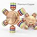LEDLampsWorld Brass Fidget Spinner Toy with Stainless Steel Bearings Grow in Dark, 6 Sided Anti Fidgets Spinners Toys