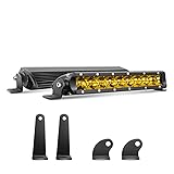 Chelhead 11 Inch Led Light Bars, 50W Yellow Single