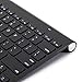 GMYLE Universal Bluetooth Wireless Keyboard Ultra Slim for Computers, Tablets and Smartphones - Black