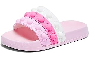 Eashi Slides For Kids,Boys Girls Sandals, Toddler Arch Support Slippers For House Shower Beach Non-Slip