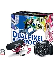 Canon EOS M50 Mirrorless Video Creator Kit with EF-M 15-45mm Lens, Rode VIDEOMIC GO Microphone, and Memory Card, Black