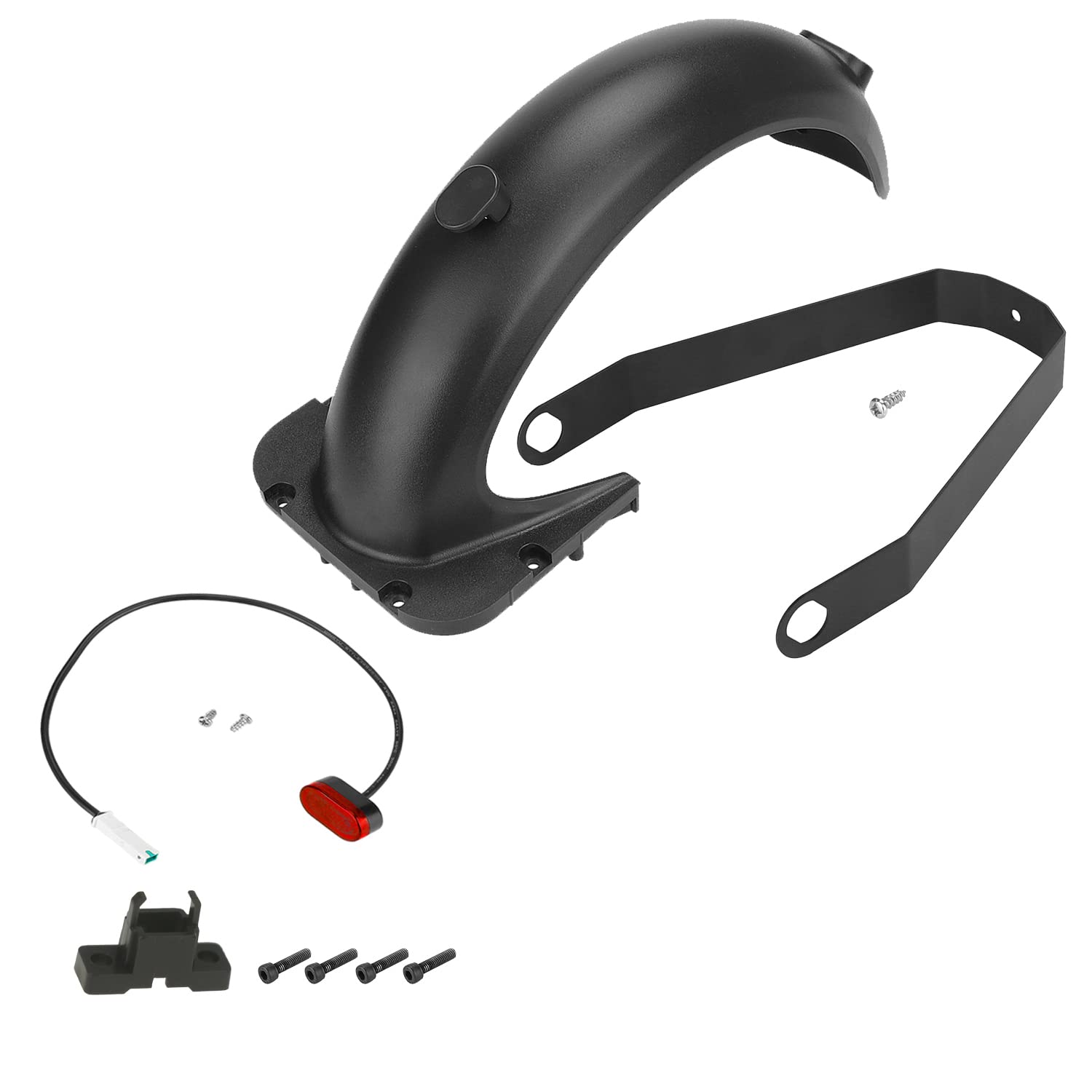 MotuTech Kit for Max G30 Mudguard + Mudguard Holder + Rear Light for Segway Ninebot Max G30 Electric Scooter Scooter Accessory (Black)