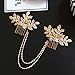 Vintage Bridal Gold leaf Hair Comb Headpiece Greek/Roman Bridal Hair Accessories for Women Wedding with Pearl Rhinestone (Gold 1)