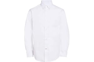 Tommy Hilfiger Boys Boys Oxford Long Sleeve Dress Shirt, Collared Button-Down with Chest Pocket, Regular Fit