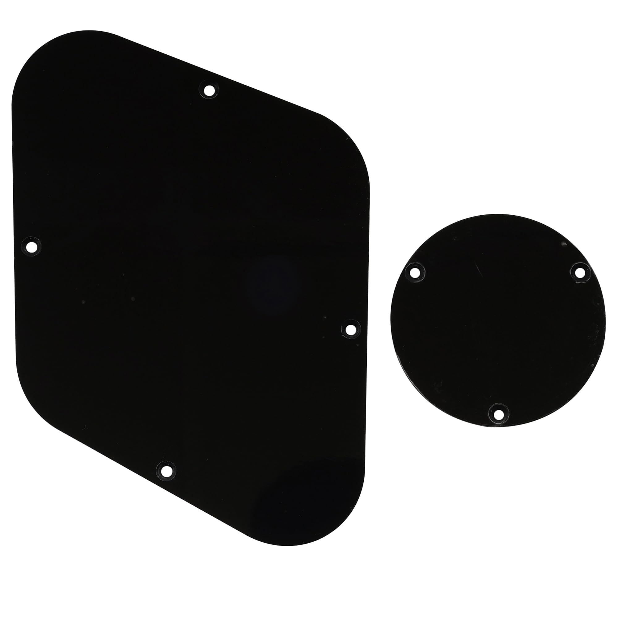 Musiclily LP Control Back Plate and Rear Toggle Switch Cover Set for USA Les Paul Electric Guitar, 1Ply Black