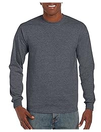 Camiseta de manga larga de jersey de algodón ultra de Gildan para hombre