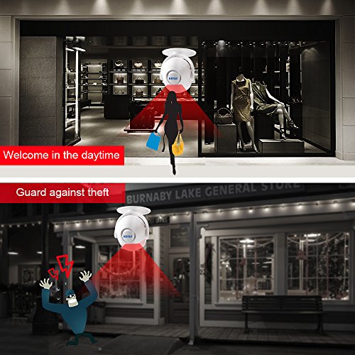 Wireless Home Security Alarm, KERUI All-in One PIR Motion Sensor Alarm Visitor Guest Entry Doorbell Chime with Remote LED Indicators Easy to Install Great for Businesses Shop Store Home,Driveway Alert