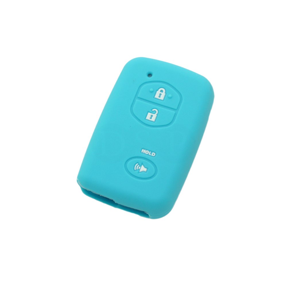 BROVACS Silicone Cover Protector Case Holder Skin Jacket Compatible with TOYOTA 3 Button Smart Remote Key Fob CV2404 Light Blue