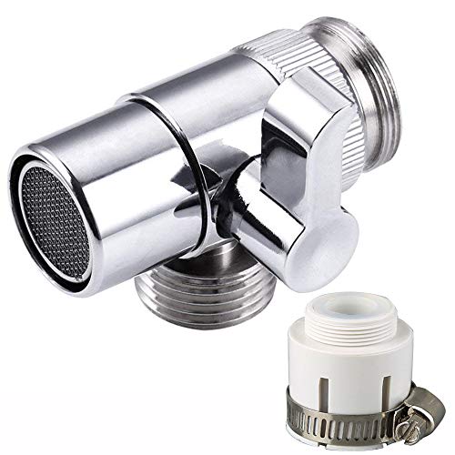 HSTYAIG Brass Sink Valve Diverter Faucet Splitter For Kitchen or Bathroom Sink Faucet Faucet to Hose Adapter With Universal Faucet Adaptor Splitter Part (Style B)