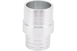 Glomora 1 1/2 Inch to 1 3/4 Inch Hose Barb Splice Coupler,Metal Heat Exchanger Repair Hose Connector Replacement for Mustang