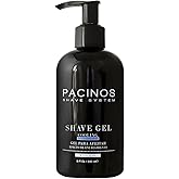 Pacinos Shave Gel - Cooling Gel with Aloe Vera - Moisturizing Mens Shaving Gel - 8 Fl. Oz