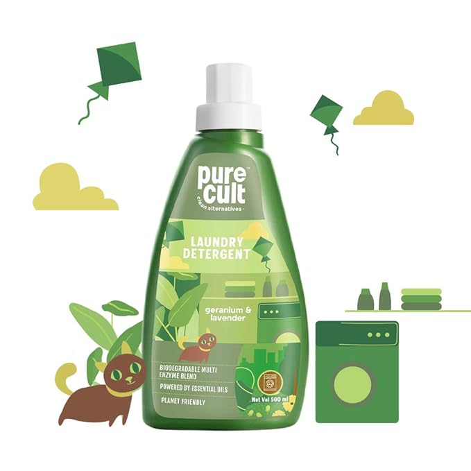 PureCult Liquid Laundry Detergent with Geranium & Lavender Essential