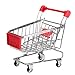 Vktech Mini Shopping Cart Supermarket Handcart Shopping Utility Cart Mode Storage Toy (Red)