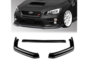 WEEPING WILLOW OIL CO Q1-Tech Front Bumper Lip fit for compatible with 2015-2020 Subaru WRX STI Sedan, Front Bumper Lip Spoiler Air Chin Body Kit Splitter Painted Glossy Black, 2016 2017 2018 2019 (CS-Style)