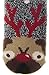 Women's Faux Fur Fuzzy Winter Animal Socks with Grippers -Reindeer