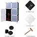 BASTUO 6-Cube DIY Storage Cube Organizer 3-Tier Storage Cube Cabinet Bookcase Shelves Organizer Closet with Door