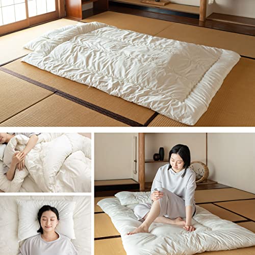 EMOOR SpaceSaving Japanese Futon Set (Futon Mattress, Comforter