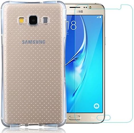 Galaxy J7 2016 Case, ATLY(TM) [Drop Protection] [Slim Fit] [Airbag] TPU Cover With Tempered Glass Screen Protector From Samsung Galaxy J7 2016 - Clear