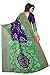 Shonaya Women's Party Wear Bandhani Bhaglpuri Art Silk Printed Saree Sari (GREEN AND BLUE)