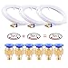 Teflon Tube, AIKEER 3Pcs PTFE Teflon Tube (2 Meters) with 6Pcs PC4-M6 Fittings for 3D Printer 1.75mm Filament (2.0mm ID/4.0mm OD)