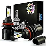 JDM ASTAR G2 8000 Lumens Extremely Bright CSP Chips 9007 All-in-One LED Headlight Bulbs Conversion Kit, Xenon White
