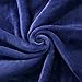 EASELAND Soft Queen Size Blanket Warm Fuzzy Microplush Lightweight Thermal Fleece Blankets for Couch Bed Sofa,90x90 Inches,Dark Blue