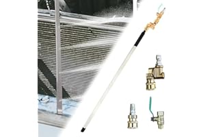 ACMEFUN Sakerplvs Radiator Cleaner Wand: 22" Portable Radiator Flush Cleaning Tool - High Pressure Washer Attachment with 2 Quick Coupler - 150 PSI Power Fit for Cars Truck, RV (2)